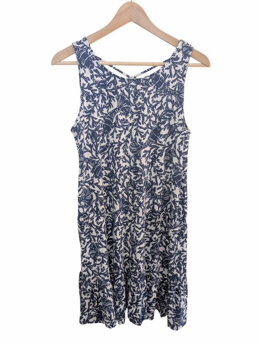 Lilly Pulitzer Kristen Flounce Dress Krillin It Blue Small